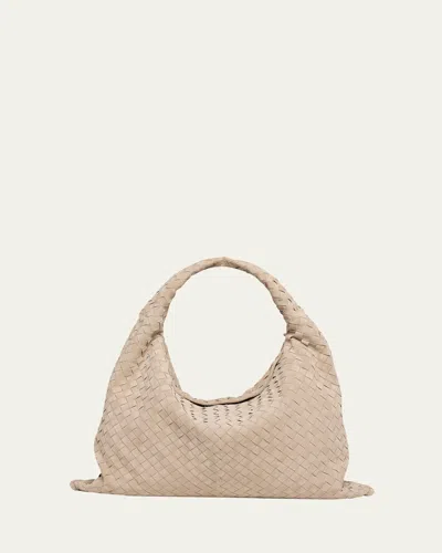 Bottega Veneta Large Hop Bag In Travertine