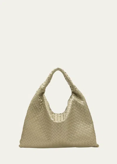 Bottega Veneta Large Hop Hobo Bag In Travertine-muse