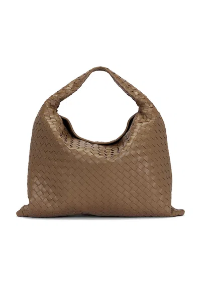 Bottega Veneta Large Hop Hobo Bag In Pinecone & Muse Brass