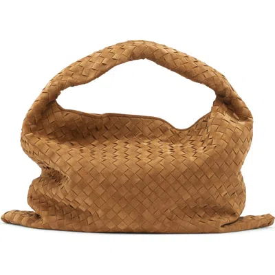 Bottega Veneta Large Hop Intrecciato Suede Hobo Bag