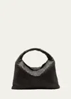 Bottega Veneta Large Hop Shoulder Bag In Black