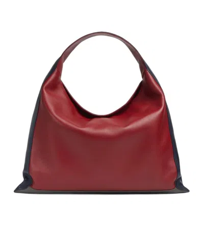 Bottega Veneta Large Hop Shoulder Bag In Rosewood/space/lapilli