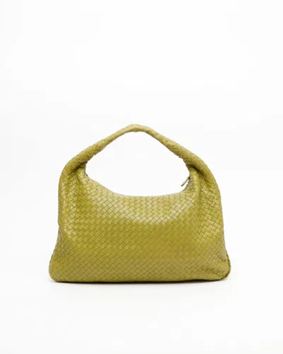 Bottega Veneta Large Intrecciato Hobo Bag In Green
