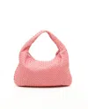 Bottega Veneta Large Intrecciato Hobo Bag In Pink