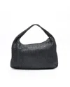 Bottega Veneta Large Intrecciato Hobo Bag In Black