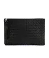 Bottega Veneta Large Intrecciato Pouch In Black
