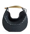 Bottega Veneta Large Leather Sardine Shoulder Bag In Blue
