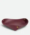 Bottega Veneta Large Leather Tray With Metal Knots In Barolo