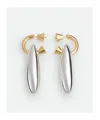 Bottega Veneta Large Oval Earrings In Yellow