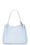 Bottega Veneta Double Handle Shoulder Bag In Lunar & Muse Brass