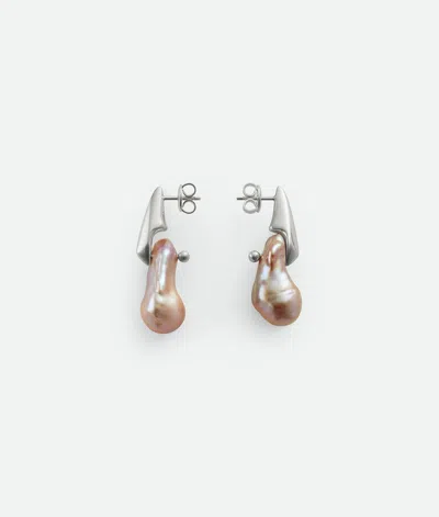 Bottega Veneta Grosse Pearl Ohrringe In Natural Pink