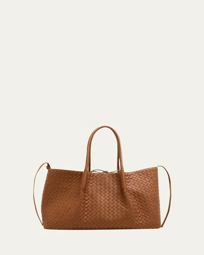 Bottega Veneta Large Pinacoteca Reversible Leather Tote Bag In Brown