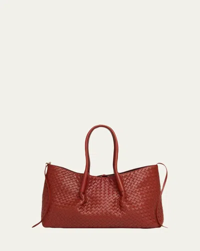 Bottega Veneta Large Pinacoteca Reversible Leather Tote Bag In Red