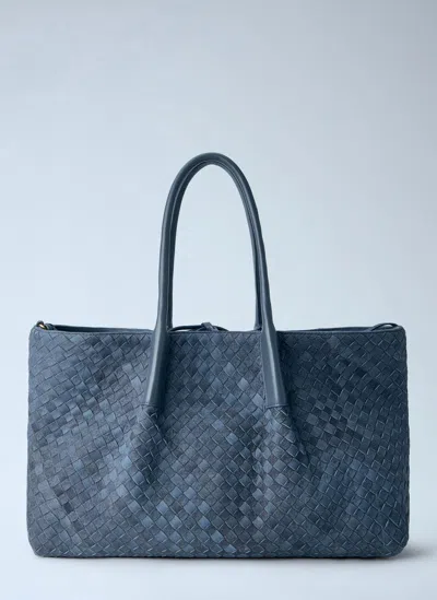 Bottega Veneta Large Pinacoteca Shoulder Bag In Blue