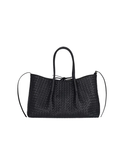 Bottega Veneta Large Reversible Bag "pinacoteca" In Black