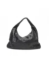 Bottega Veneta Large Studded Hobo Bag In Black