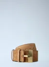 Bottega Veneta Women Large Suede Watch Belt In Brown