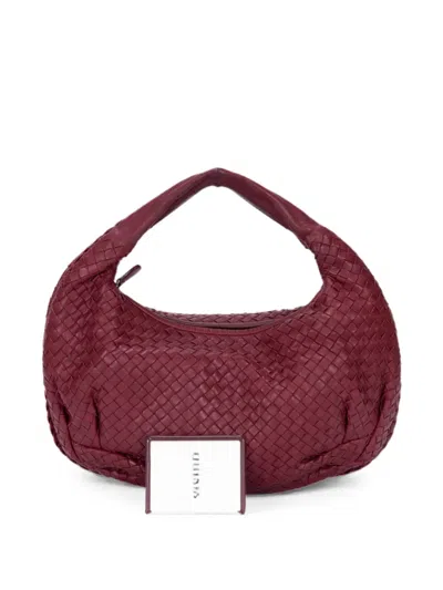 Pre-owned Bottega Veneta Large Veneta Intrecciato Tote Bag In Red