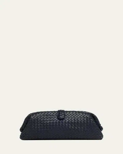 Bottega Veneta Lauren 1979 Leather Clutch Bag In Blue