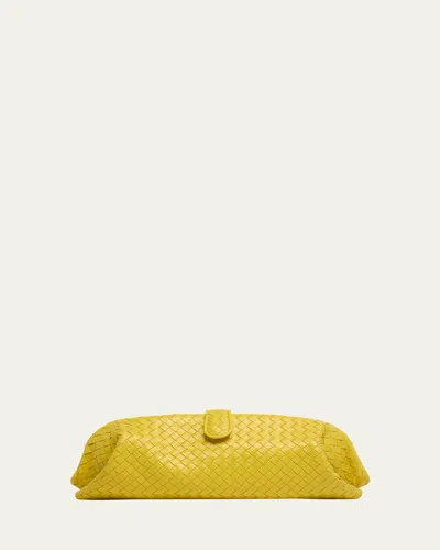 Bottega Veneta Lauren 1979 Leather Clutch Bag In Yellow