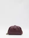 Bottega Veneta Womens Lauren 1980 Intrecciato-leather Clutch Bag Barolo-m Brass In Burgundy
