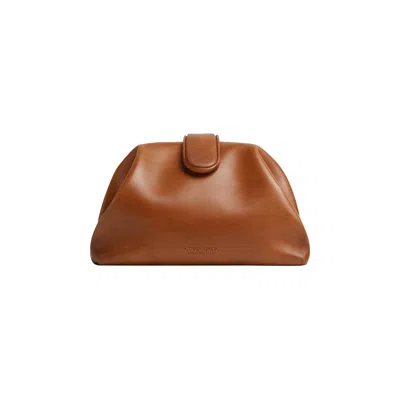 Pre-owned Bottega Veneta Lauren 1980 Clutch Bag 'light Wood/mid Brass' | Brown | Women's Size Onesize