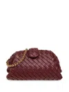Bottega Veneta Teen Lauren 1980 Bag With Chain In Burgundy