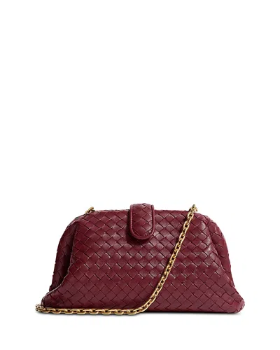 Bottega Veneta Lauren 1980 Intrecciato Leather Clutch In Pink
