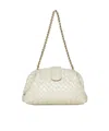 Bottega Veneta Lauren 1980 Teen Leather Clutch In White