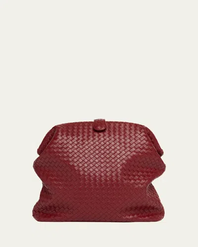 Bottega Veneta Lauren 1980 Leather Clutch Pouch Bag In Burgundy