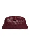 Bottega Veneta Burgundy Lauren 1980 Maxi Clutch In Brown
