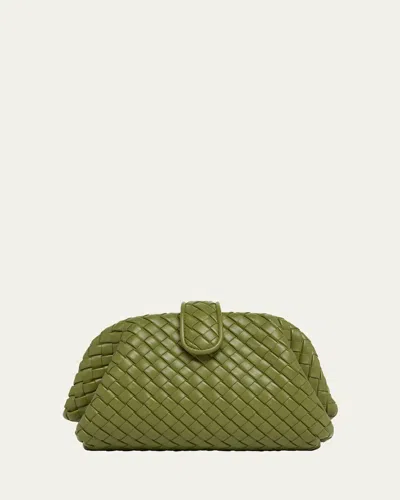 Bottega Veneta Lauren 1980 Mini Clutch Bag With Chain Strap In 2498 Matcha-muse Brass