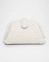 Bottega Veneta Lauren 1980 Mini Clutch Bag With Chain Strap In Chalk