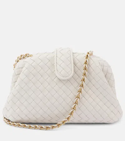 Bottega Veneta Lauren 1980 Mini Clutch Bag With Chain Strap In White