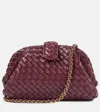 Bottega Veneta Womens Lauren 1980 Intrecciato-leather Clutch Bag Barolo-m Brass In Burgundy