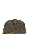 Bottega Veneta Quilted Chain Strap Shoulder Bags In Gray