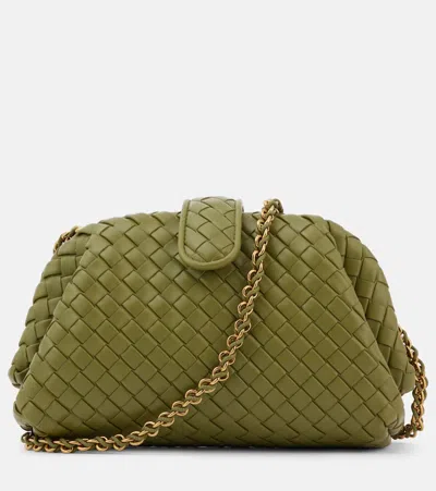 Bottega Veneta Lauren 1980 Small Intrecciato Leather Clutch In Green