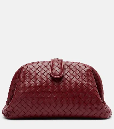Bottega Veneta Lauren 1980 Small Leather Clutch In Burgundy