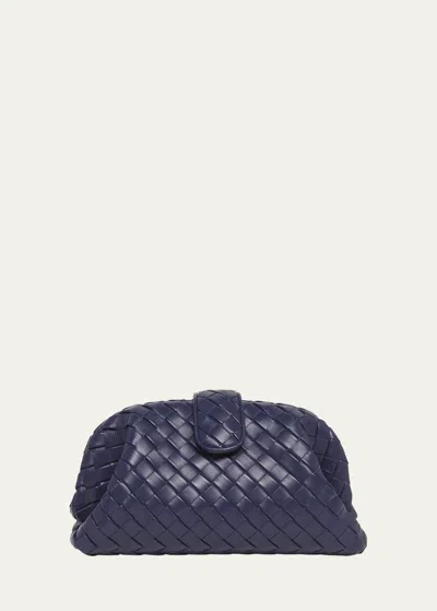 Bottega Veneta Lauren 1980 Teen Clutch Bag With Chain In Blue