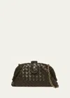 Bottega Veneta Lauren 1980 Teen Clutch Bag With Chain In Fondant Brass