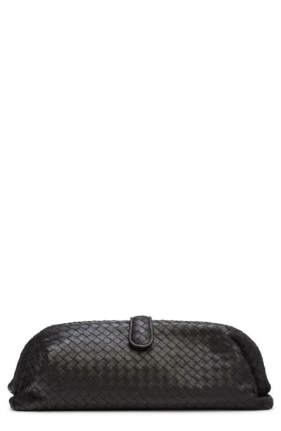 Bottega Veneta Lauren Intrecciato Clutch In Black