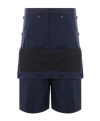 Bottega Veneta Layered Cotton Shorts In Blue