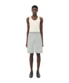 Bottega Veneta Layered-effect Cotton Shorts In Gray