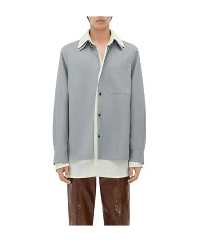 Bottega Veneta Layered Long-sleeve Shirt In Gray