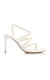 BOTTEGA VENETA LEAF BRAIDED LEATHER SANDALS