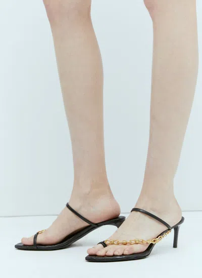 Bottega Veneta Leaf Heeled Sandals In Black