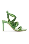 Bottega Veneta Leaf Ankle Strap Sandal In Raintree & Seagrass