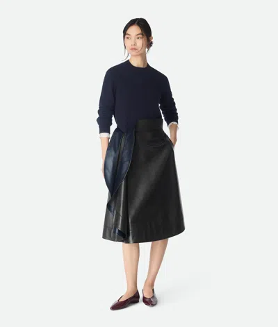 BOTTEGA VENETA LEATHER A-LINE SKIRT