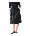 Bottega Veneta Leather A-line Skirt