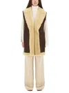 Bottega Veneta Women Leather And Shearling Vest In Brown